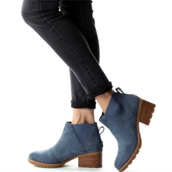 Sorel Women's Cate Chelsea Bootie Uniform Blue Size 10 - Picture 1 of 13